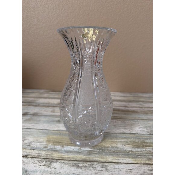 Julia Other - Vintage Julia Made in Poland Hand Cut Lead Crystal Vase 24% PbO 8"